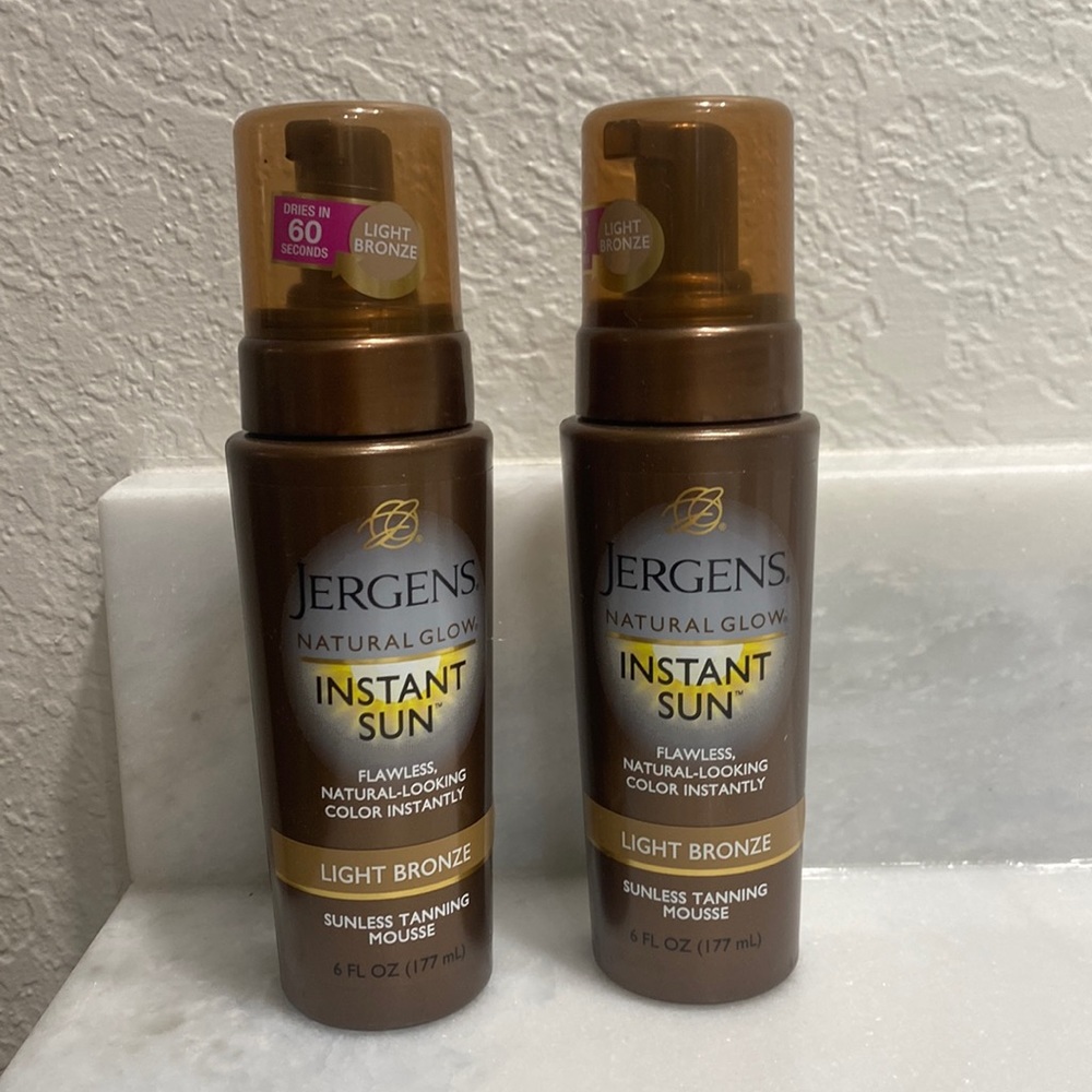 Two jergens instant sun light bronze